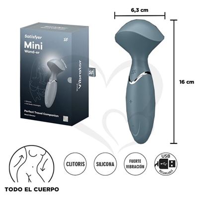 Mini Wand Er - Vibrador Mini Recargable con Tecnología Silent